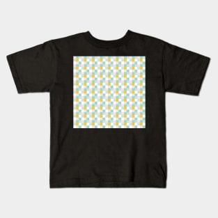 Pastel Color Checkered Seamless Pattern Kids T-Shirt